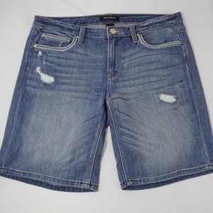 WHBM Shorts 8 Girlfriend Blue Denim High Rise Long